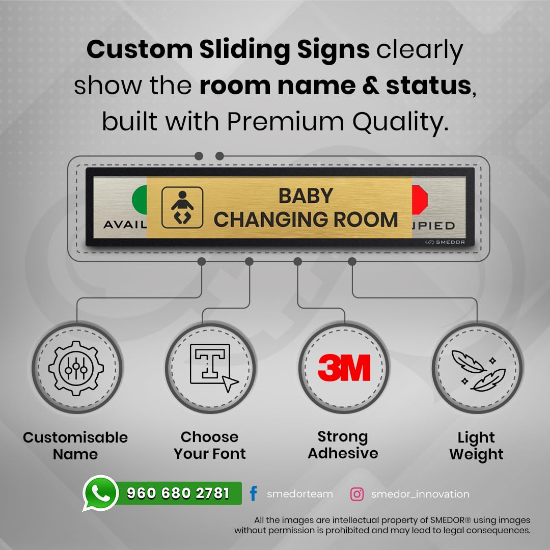 "Baby Changing Area" with Available / Occupied status