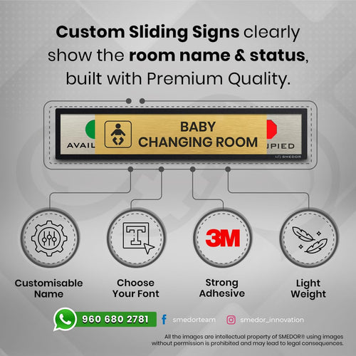 "Baby Changing Area" with Available / Occupied status