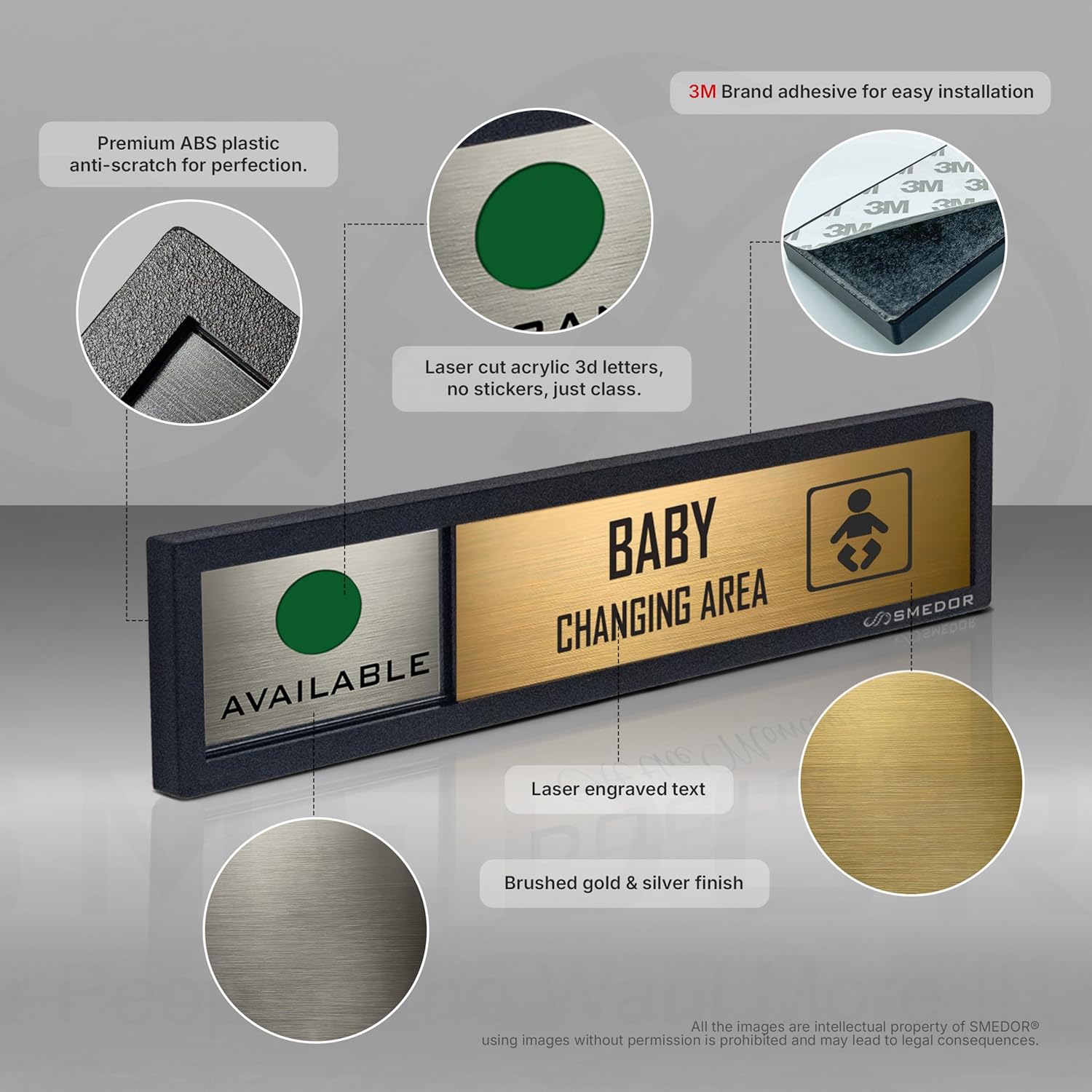 "Baby Changing Area" with Available / Occupied status